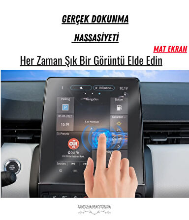 Renault Clio 5 R Link 9.3 İnç Navigasyon ve Multimedya Uyumlu Mat Ekran Koruyucu