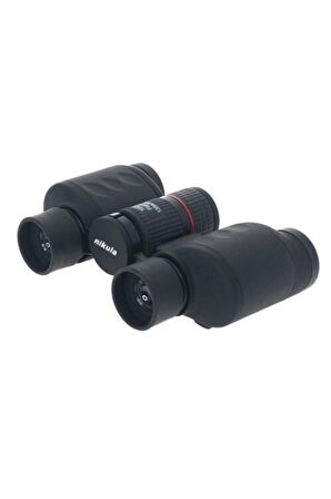 Nikula 10x24 Katlanır, Kauçuk Kaplamalı Orta Boy El Dürbünü 1000m/76m