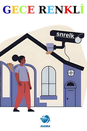 Snrelk Gece Renkli Full Hd Yeni Nesil Warm Led Su Geçirmez Kasa Güvenlik Kamera Set 