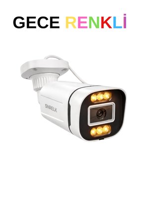 Snrelk Gece Renkli Full Hd Yeni Nesil Warm Led Su Geçirmez Kasa Güvenlik Kamera Set 