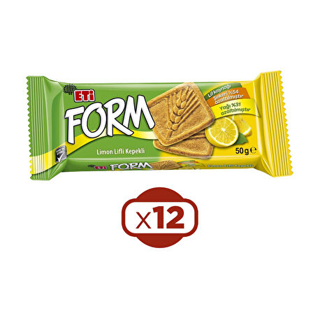 Eti Form Limon Lifli 50 gr x 12 Adet
