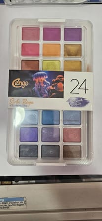 Cengo 24'lü Metalik Sulu Boya Seti