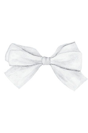 Saten Kurdele 6 cm Beyaz 5 Metre