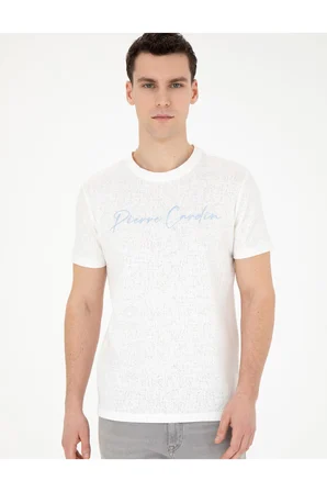 Erkek Beyaz Slim Fit Tişört 1857540