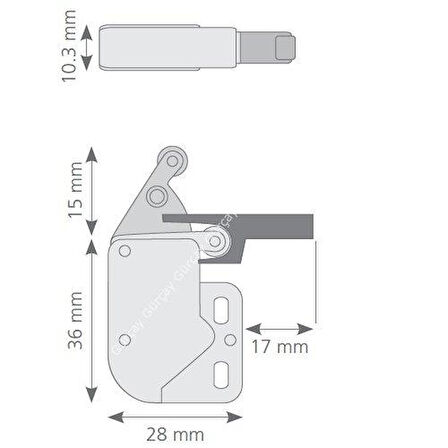 Fil Çıt Çıt Yaylı Bas-Aç Kapak Mekanizma