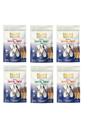 Nutri Canin Dental Twist 3 Çeşit Karma S-M Irk İçin Köpek Ödülü 80 Gr. X 6 Adet