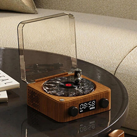 Mini Pikap Görünümlü Nostaljik Bluetooth Hoparlör - Gece Lambası BT-SD-AUX + Dalga Sesi Modu