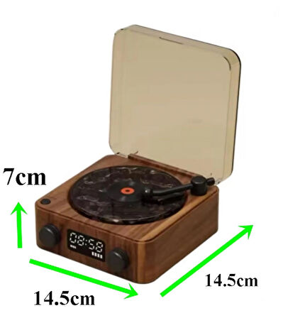 Mini Pikap Görünümlü Nostaljik Bluetooth Hoparlör - Gece Lambası BT-SD-AUX + Dalga Sesi Modu