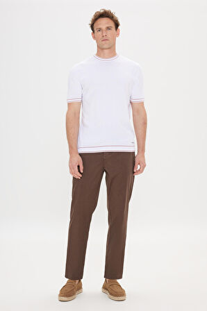 Standart Fit Normal Kesim %100 Pamuk Bisiklet Yaka Tişört