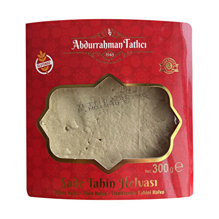 Abdurrahman Tatlıcı Tahin Helva Sade 300 gr x 3 Adet