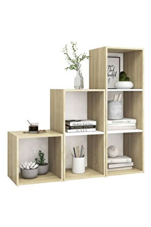 Tdesıgno Dilha -kitaplık-ofis Dolabı - Beyaz 6 Raflı 90 cm