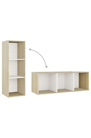 Tdesıgno Dilha -kitaplık-ofis Dolabı - Beyaz 6 Raflı 90 cm