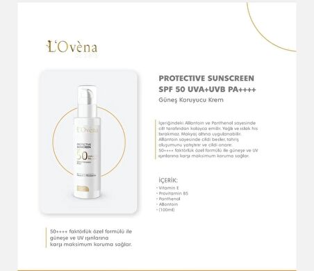 Protectıve Sunscreen Güneş Koruyucu Krem 100 ml 50 SPF