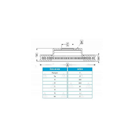 FREN DİSKİ JAZZ 02-08 / CITY 05-10 / ÖN HAVALI 240-4