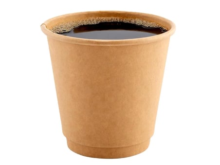 50 Adet Kraft Karton Bardak 4oz(100ml) Espresso , Türk Kahvesi Bardağı + Kapak