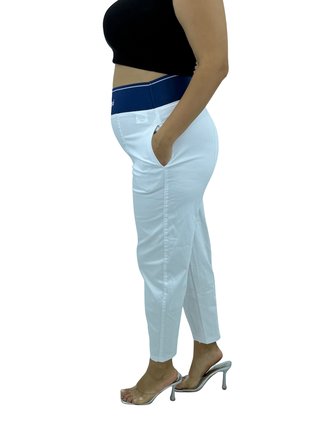 Büyük Beden Mom Beli Lastikli Yüksek Bel Kadın Pantolon