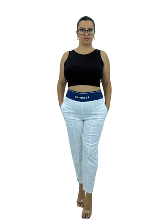 Büyük Beden Mom Beli Lastikli Yüksek Bel Kadın Pantolon
