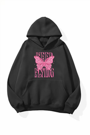 Unisex Yumuşak Dokulu Asalet Baskılı Tasarım Oversize 3 İplik Hoodie Sweatshirt