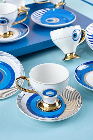 Acar Goldfinch 6 Kişilik Kahve Fincanı Takımı - 90 ml KAI-21-0172/12