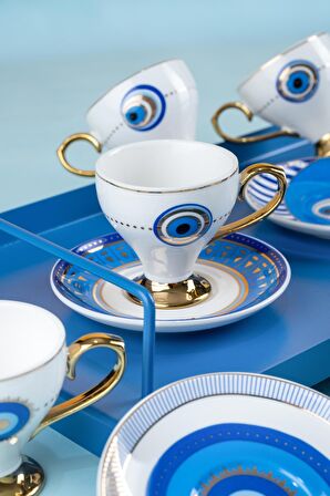 Acar Goldfinch 6 Kişilik Kahve Fincanı Takımı - 90 ml KAI-21-0172/12