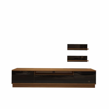 Decoraktiv Trio 4s Mdf Tv Ünitesi Tv Sehpası - Ceviz Siyah