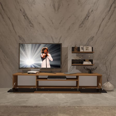 Decoraktiv Trio 4s Mdf Tv Ünitesi Tv Sehpası - Pera Siyah