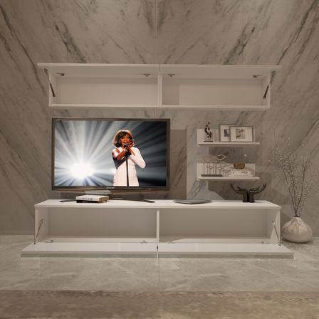 Decoraktiv Eko 5 Mdf Std Tv Ünitesi Tv Sehpası - Parlak Beyaz