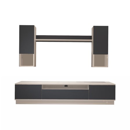 Decoraktiv Trio 5das Mdf Tv Ünitesi Tv Sehpası - Beyaz Antrasit