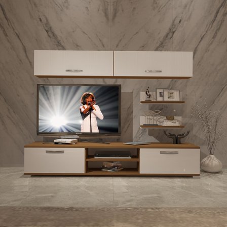 Decoraktiv Eko 5 Mdf Dvd Tv Ünitesi Tv Sehpası - Ceviz Beyaz