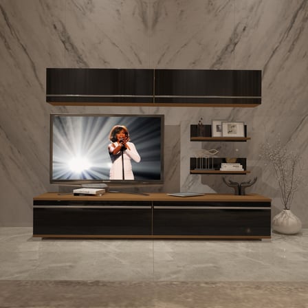 Decoraktiv Eko 5 Mdf Std Tv Ünitesi Tv Sehpası - Ceviz Siyah
