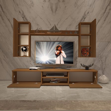 Decoraktiv Eko 7 Mdf Dvd Tv Ünitesi Tv Sehpası - Naturel Ceviz