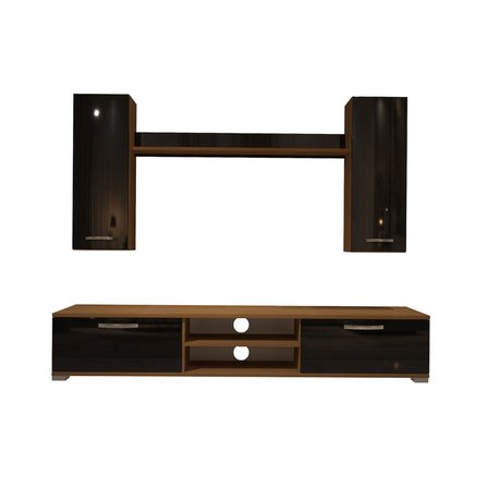 Decoraktiv Eko 7 Mdf Dvd Tv Ünitesi Tv Sehpası - Ceviz Siyah