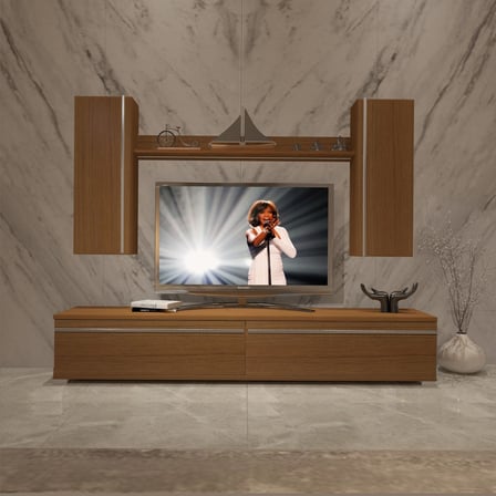 Decoraktiv Eko 7 Mdf Std Tv Ünitesi Tv Sehpası - Naturel Ceviz