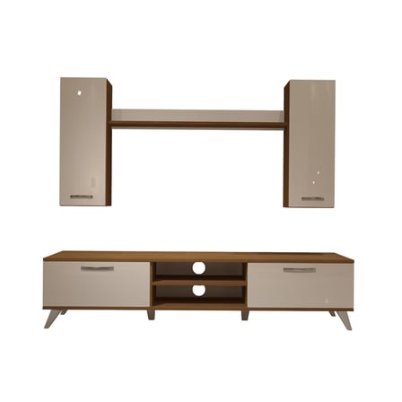Decoraktiv Eko 5d Mdf Dvd Retro Tv Ünitesi Tv Sehpası - Ceviz Beyaz