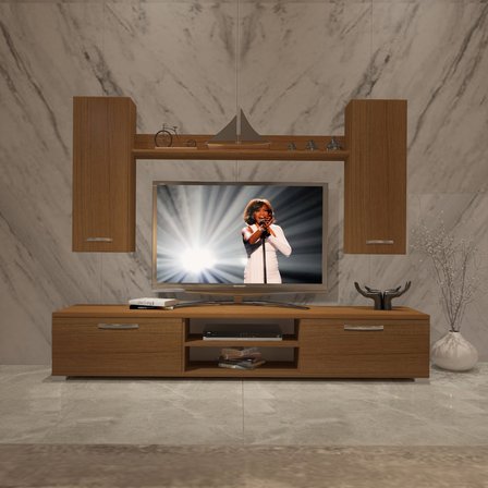 Decoraktiv Eko 5d Mdf Dvd Tv Ünitesi Tv Sehpası - Naturel Ceviz