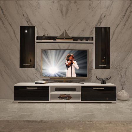 Decoraktiv Eko 5d Slm Dvd Tv Ünitesi Tv Sehpası - Beyaz Siyah