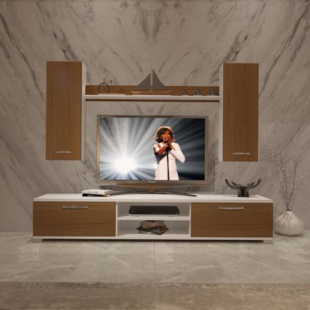 Decoraktiv Eko 5d Slm Dvd Tv Ünitesi Tv Sehpası - Beyaz Ceviz