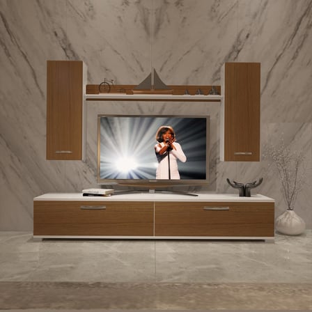 Decoraktiv Eko 5d Slm Std Tv Ünitesi Tv Sehpası - Beyaz Ceviz