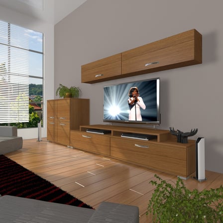Decoraktiv Ekoflex 6y Slm Tv Ünitesi Tv Sehpası - Naturel Ceviz