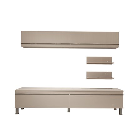 Decoraktiv Eko 5 Mdf Std Krom Ayaklı Tv Ünitesi Tv Sehpası - Parlak Beyaz