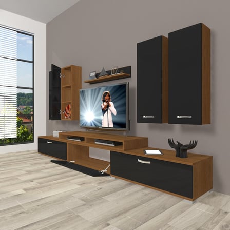 Decoraktiv Ekoflex 8d Slm Tv Ünitesi Tv Sehpası - Ceviz Siyah