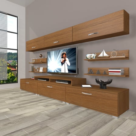 Decoraktiv Ekoflex 8y Slm Tv Ünitesi Tv Sehpası - Naturel Ceviz