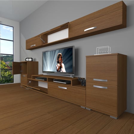 Decoraktiv Ekoflex 9 Slm Tv Ünitesi Tv Sehpası - Naturel Ceviz