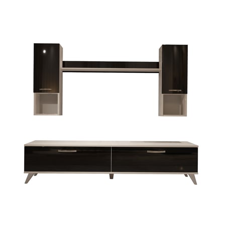 Decoraktiv Eko 5da Mdf Std Retro Tv Ünitesi Tv Sehpası - Beyaz Siyah