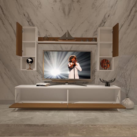 Decoraktiv Eko 5da Slm Std Retro Tv Ünitesi Tv Sehpası - Beyaz Ceviz