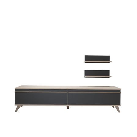 Decoraktiv Eko 4 Mdf Std Retro Tv Ünitesi Tv Sehpası - Beyaz Antrasit