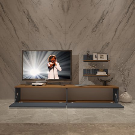Decoraktiv Eko 4 Mdf Std Tv Ünitesi Tv Sehpası - Ceviz Antrasit