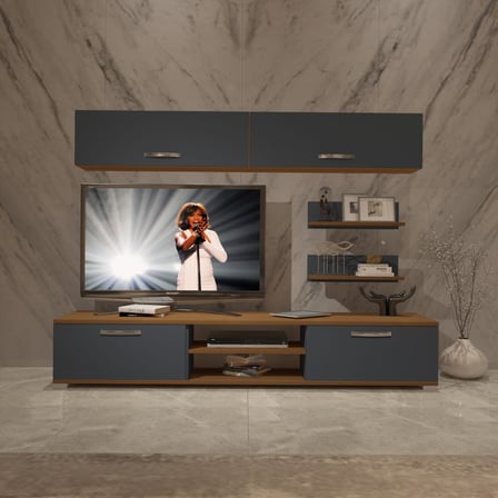 Decoraktiv Eko 5 Mdf Dvd Tv Ünitesi Tv Sehpası - Ceviz Antrasit