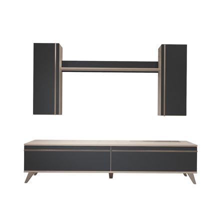 Decoraktiv Eko 7 Mdf Std Retro Tv Ünitesi Tv Sehpası - Beyaz Antrasit