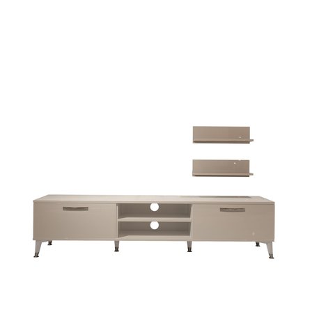 Decoraktiv Eko 4 Mdf Dvd Silver Tv Ünitesi Tv Sehpası - Parlak Beyaz